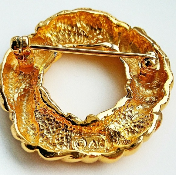 Vintage Anne Klein Gold Tone Brooch ▫ Pin - Picture 2 of 4